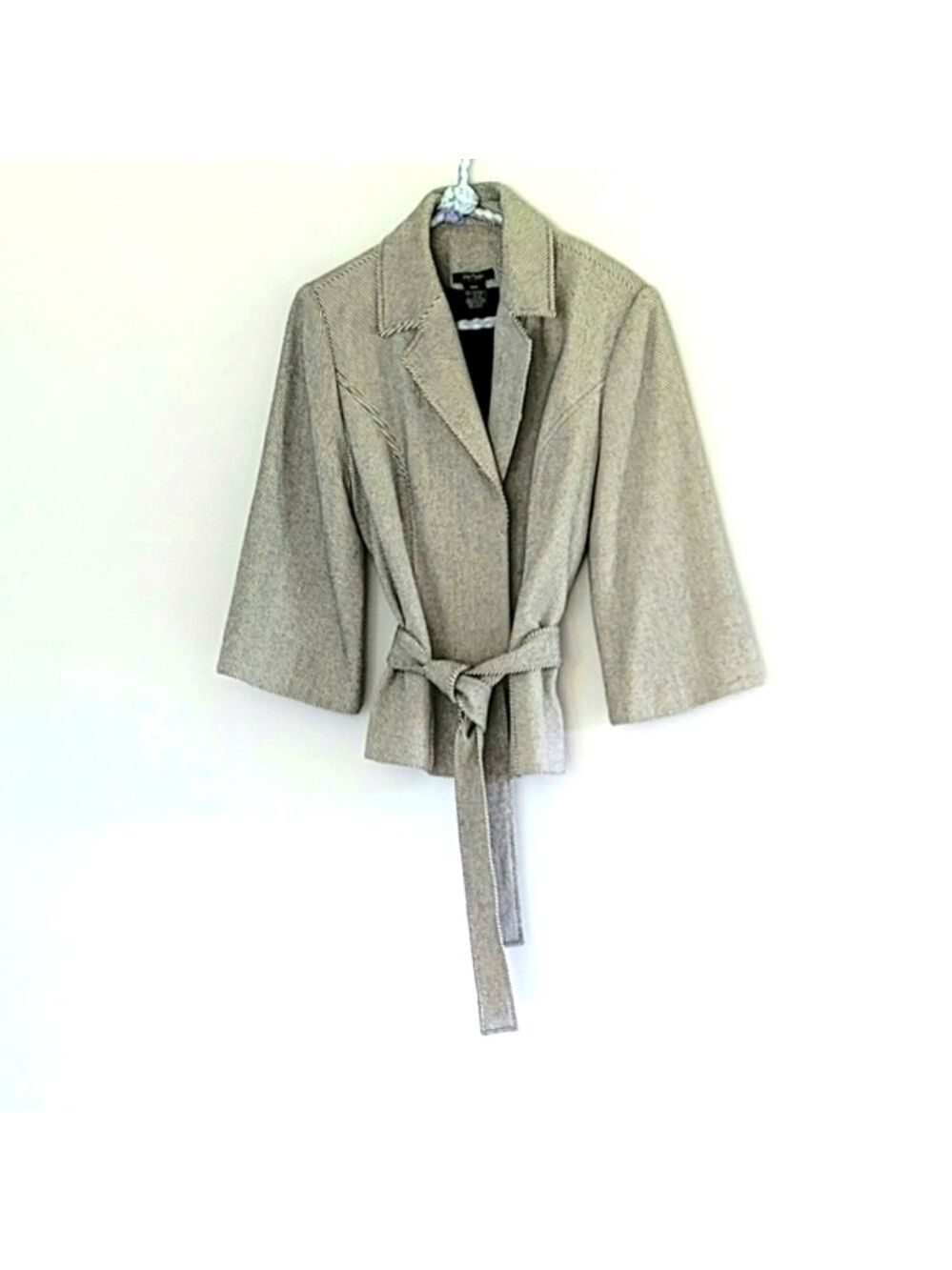 Bob Mackie Studio Petite Short Belted Blazer Jacket Size 10